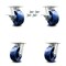 Service Caster 5 Inch Kingpinless Solid Poly Wheel Caster Swivel Locks 2 Brakes SCC, 4PK SCC-KP30S520-SPUR-SLB-BSL-2-BSL-2 - alternate 1